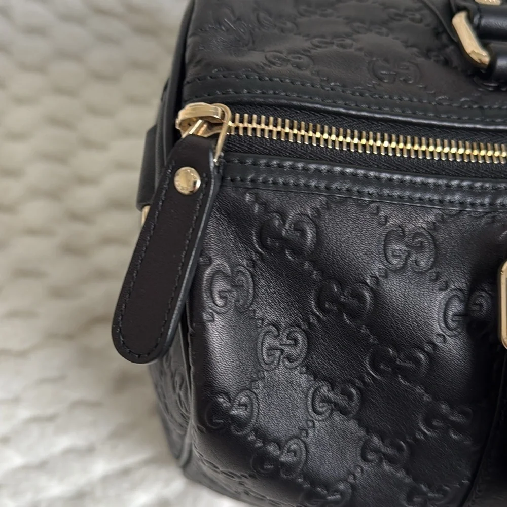 Gucci GG Guccissima Leather Boston Handbag-265697-Authentic-EUC - Picture 2 of 16